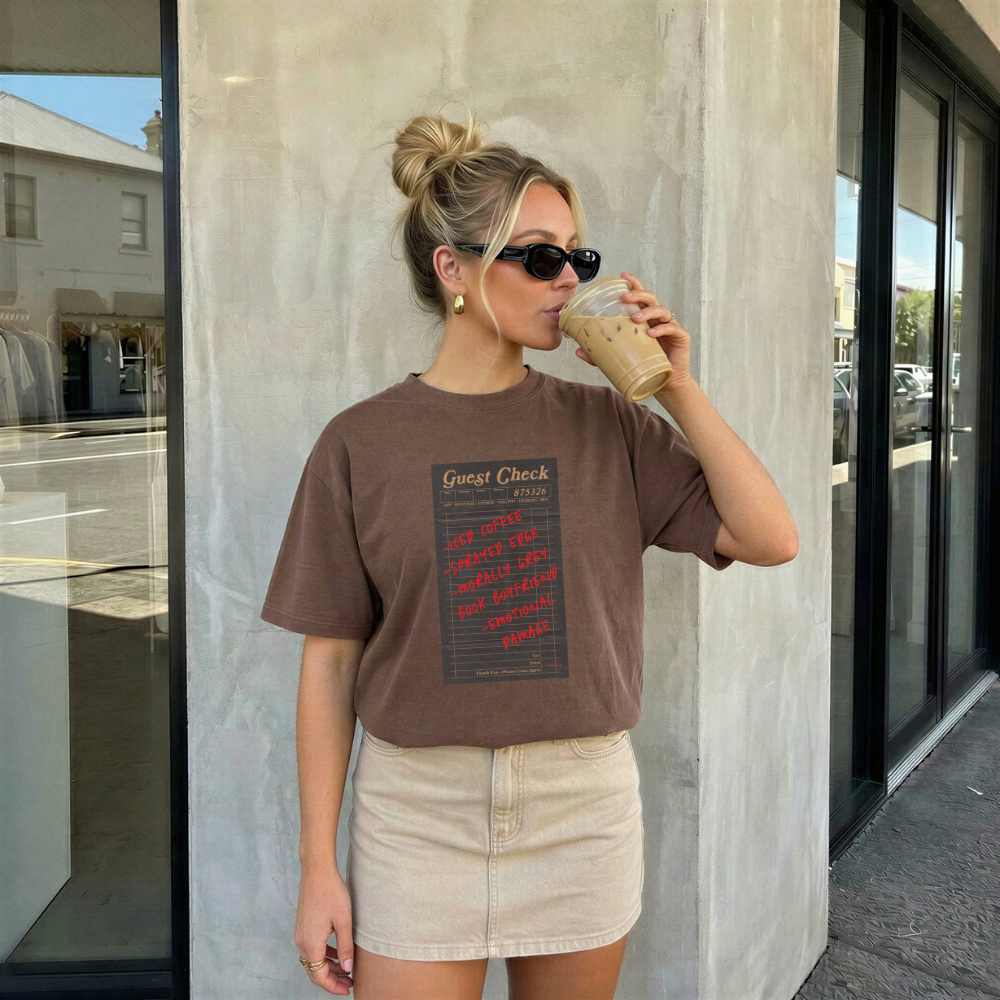 Iced Coffee + Books Tee