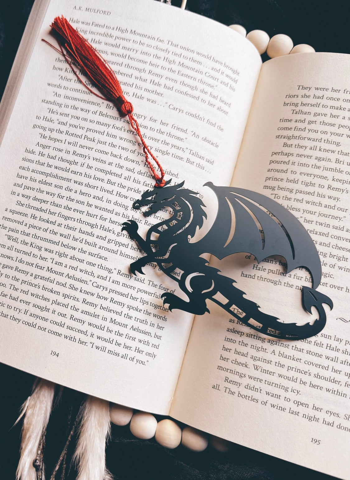 The Obsidian Dragon Metal Bookmark