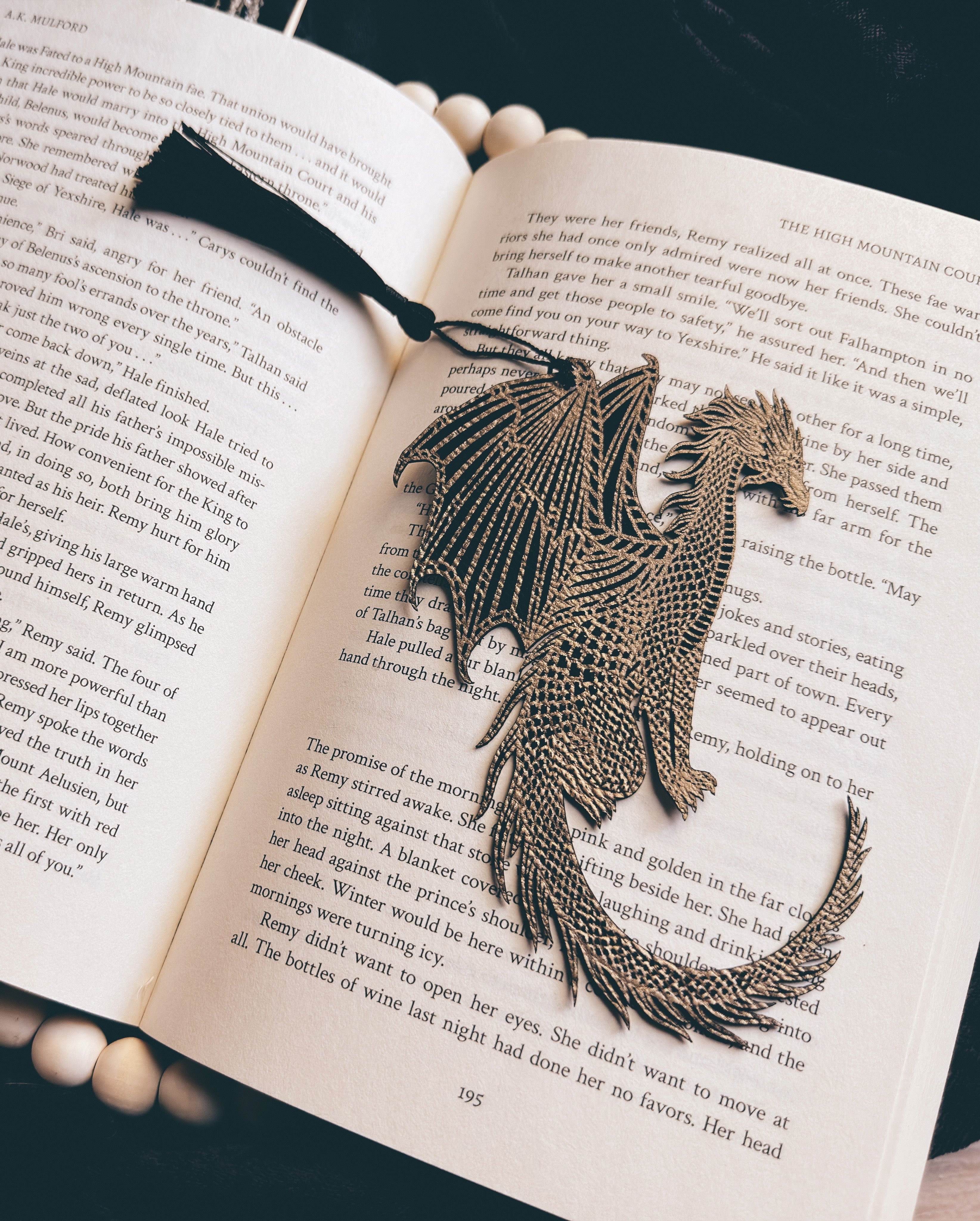 Gold and Black Dragon Bookmark