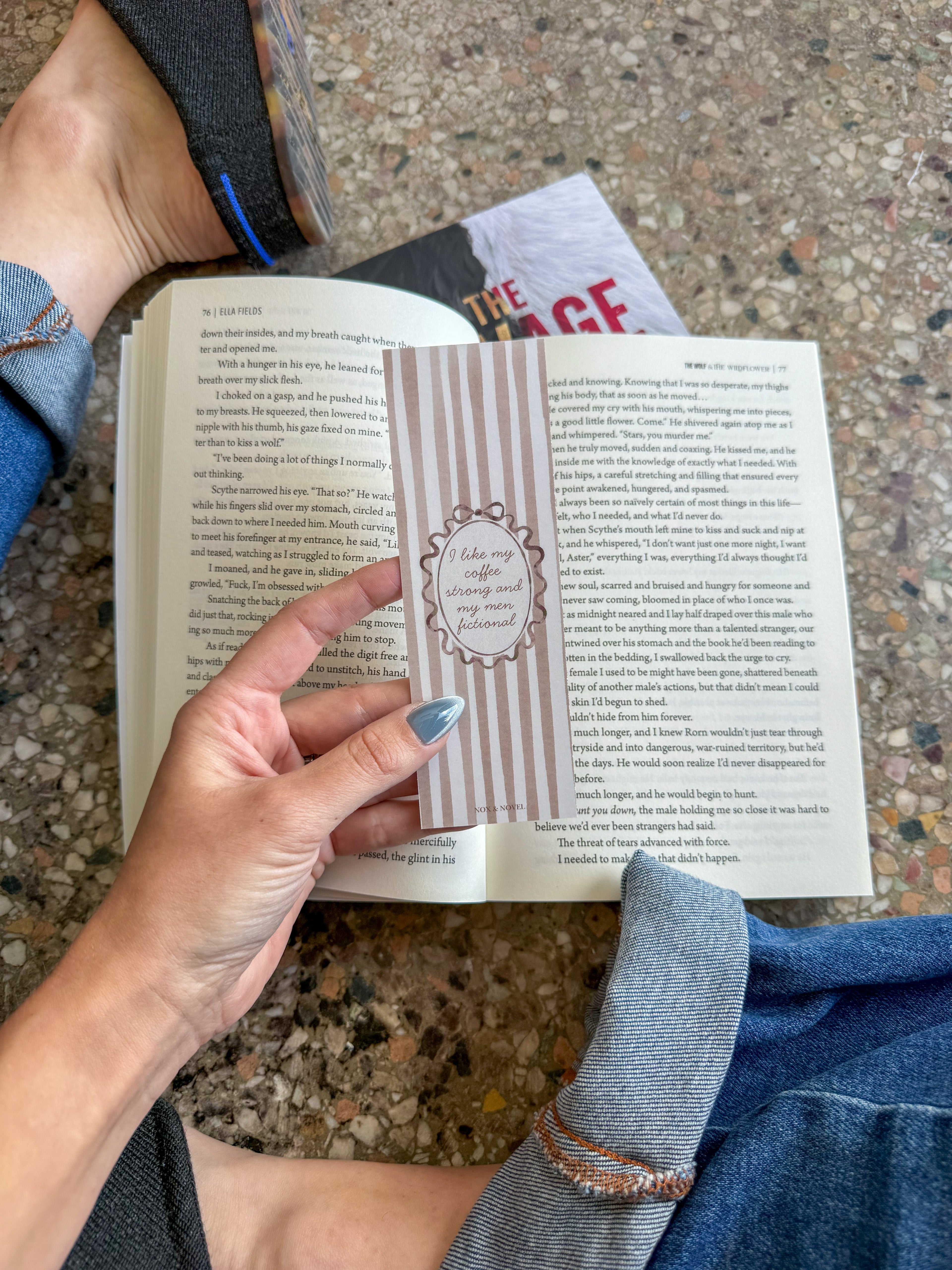 Strong Coffee Fictional Men Coquette Bookmark