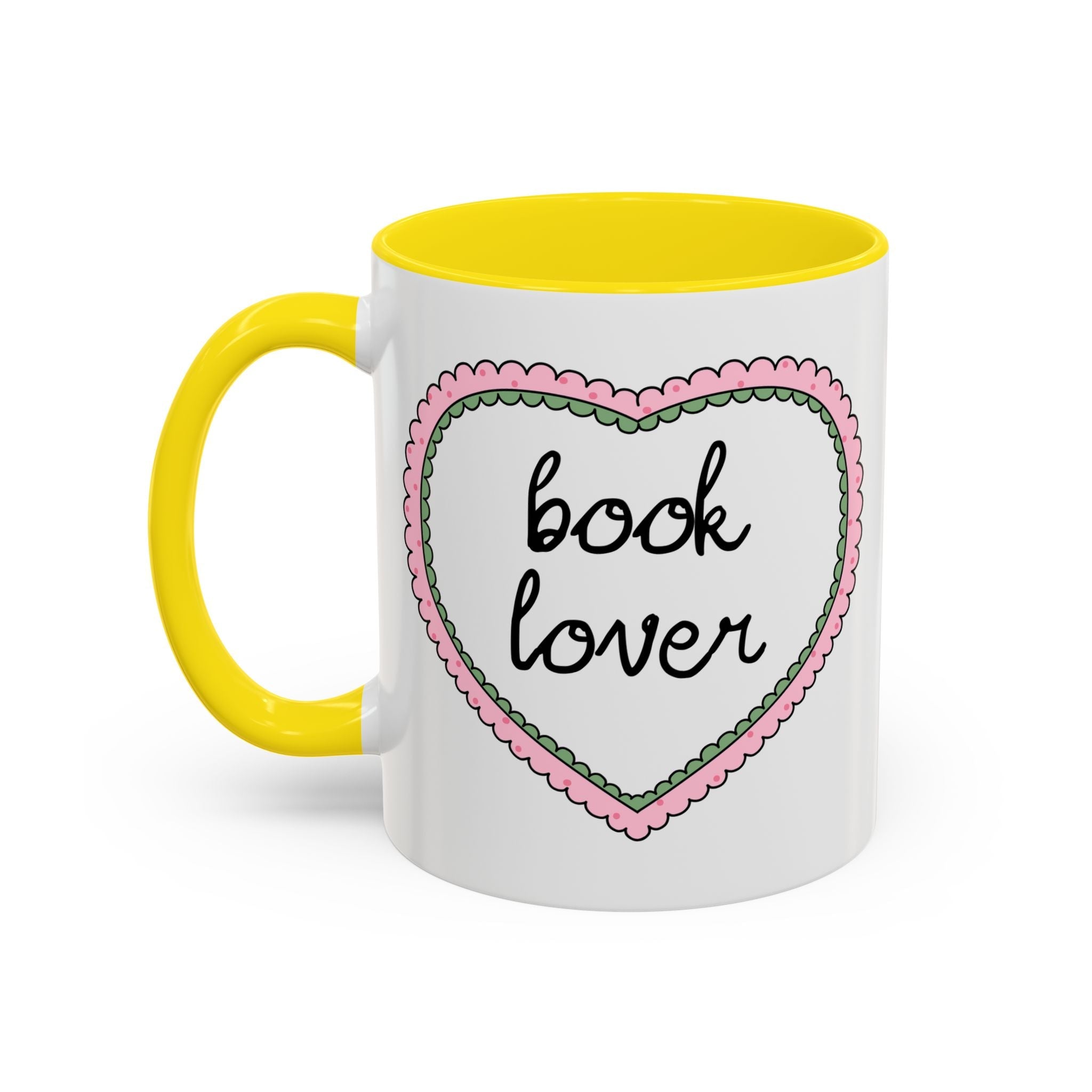 Book Lover Coffee Mug with Heart